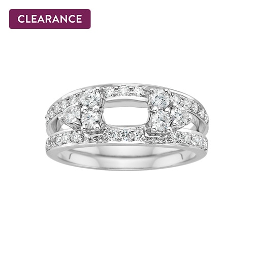 3/4 ct. tw. Diamond Ring Guard in 14K White Gold