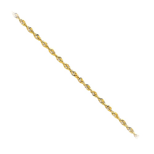 Unisex Gold Classics(tm) 2.0mm. 14k Diamond Cut Light Rope Necklace -  Fine Jewelry Collections, EXL016-24