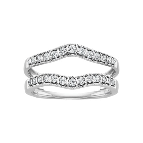 3/8 ct. tw. Diamond Ring Guard in 14K White Gold