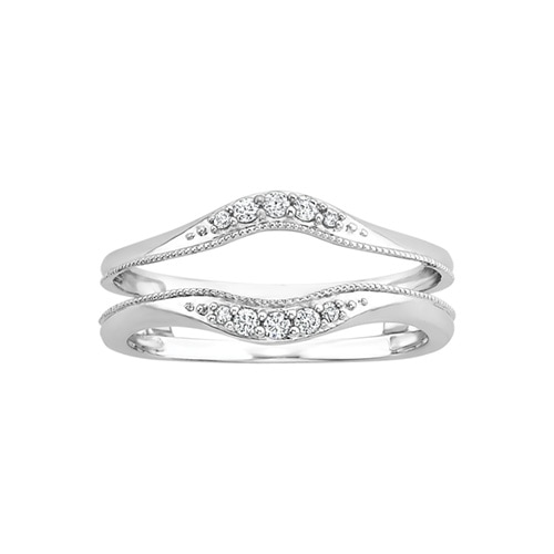 1/8 ct. tw. Diamond Ring Guard in 10K White Gold