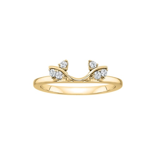 1/6 ct. tw. Diamond Solitaire Ring Wrap in 10K Yellow Gold