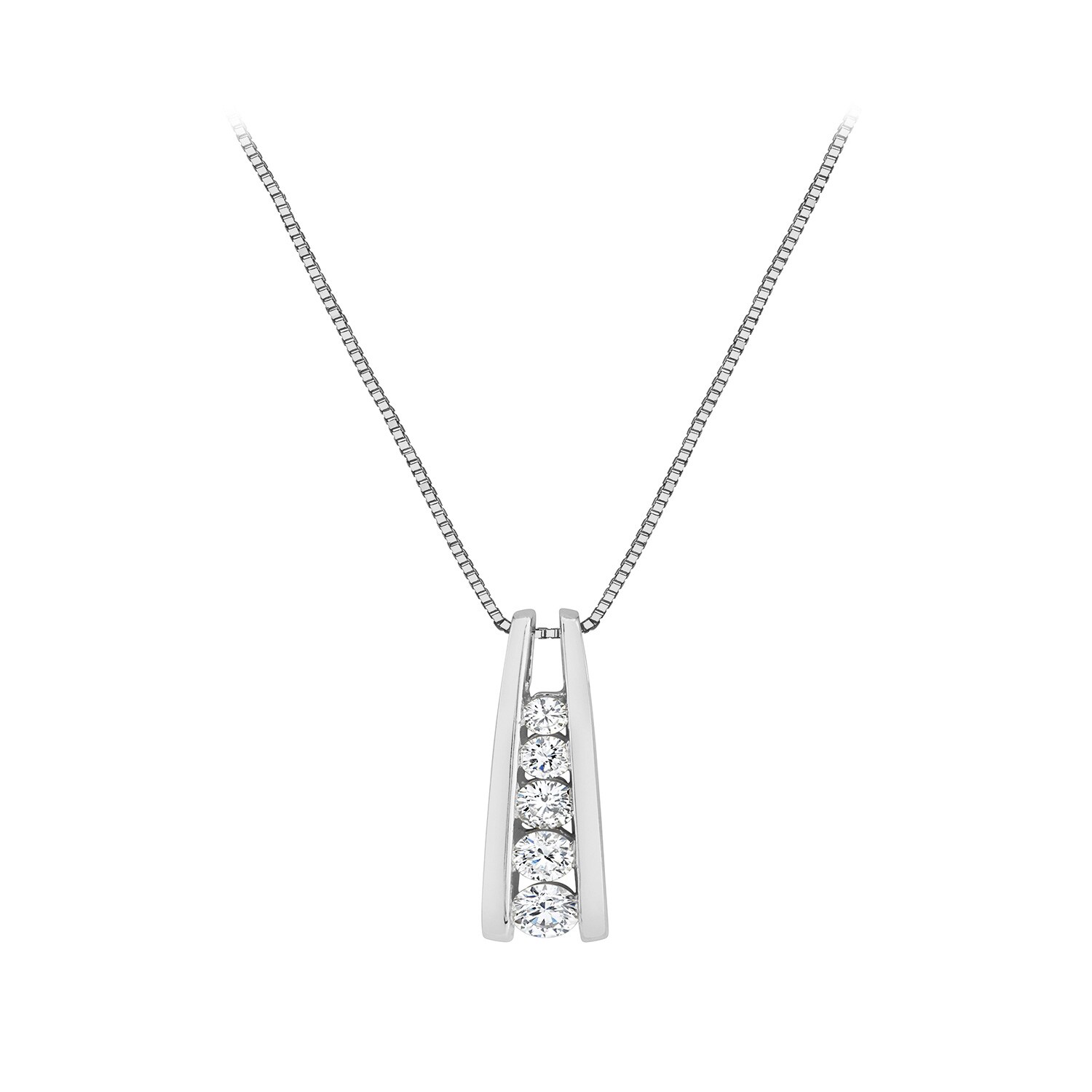 1 Ct Tw Diamond Ladder Pendant - Diamond Ladder Pendant Necklace 1 Ct Tw Diamond Ladder Pendant - Diamond Ladder Pendant Necklace