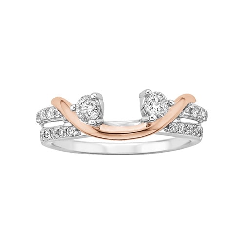1/2 ct. tw. Diamond Ring Wrap in 14K White and Rose Gold