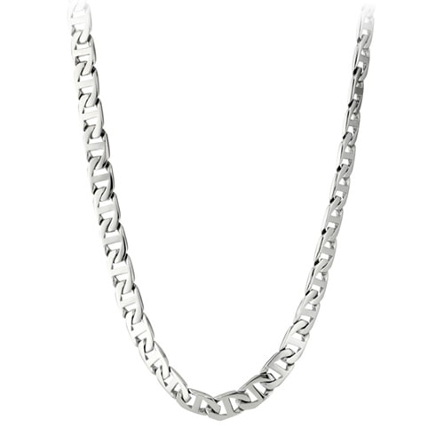 PRIMO Men's 20 10mm Mariner Neck Chain in Stainless Steel -  Big Jewelry, BS1447/SS/20