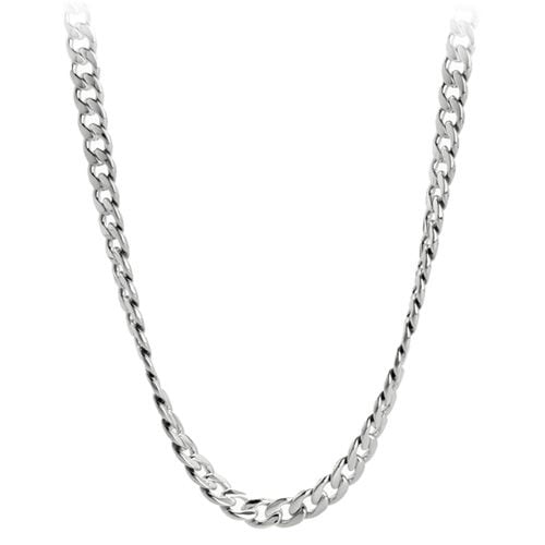 Online Exclusive! A timeless look with plenty of versatility this attractive men's 24 inch curb neck chain with a lobster claw offers a refined and straightforward style. Fashioned from stainless steel this 7.5mm style features solid links polished to a brilliant shine. From our PRIMO Men's Jewelry® collection.