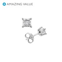 1/12 ct. tw. Diamond Stud Earrings in Sterling Silver