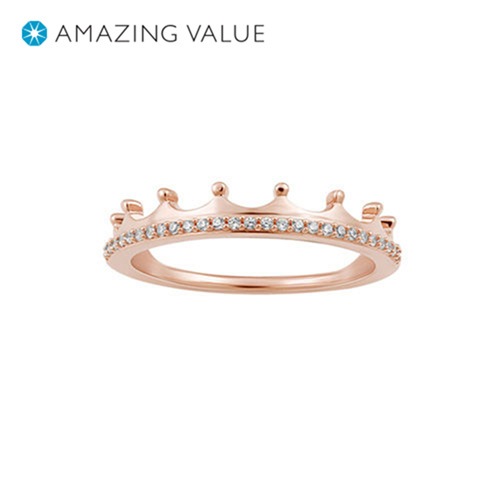 enchanted disney fine jewelry diamond majestic princess ring in 10k rose gold