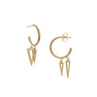 Triangle Hoop Earrings in 14K Yellow Gold