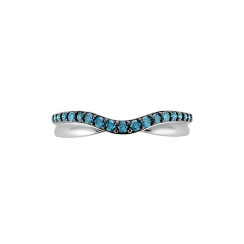 1/4 ct. tw. Blue Diamond Ring Wrap in 10K White Gold