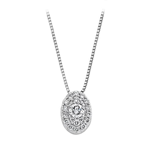 1/4 ct. tw. Diamond Sirena® Pendant in 14K White Gold -  Merit Diamond Corp., UMI3691WR5J