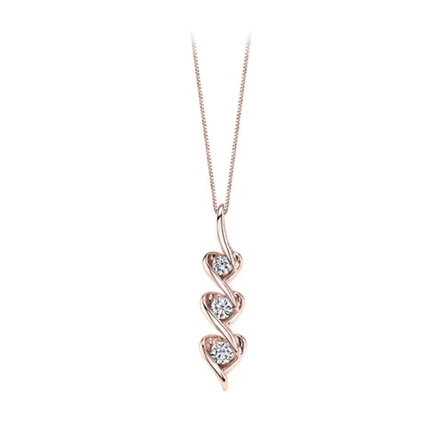 1/8 ct. tw. Diamond Sirena Pendant in 14K Rose Gold -  Merit Diamond Corp., USI3788PR5J