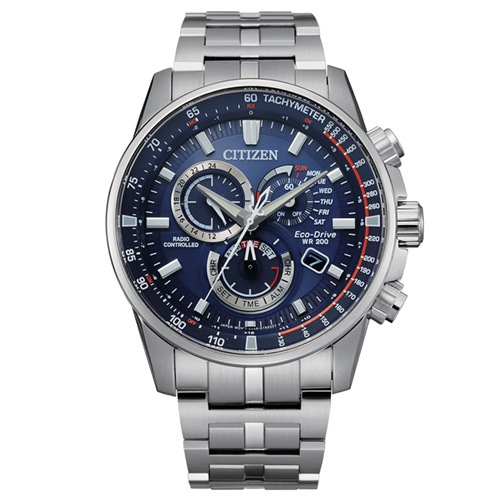 43mm Men's Citizen Eco-Drive® Promaster Diver Watch with Blue Dial and Silver-Tone Bracelet -  CB5880-54LV