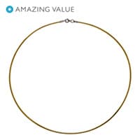 17 Reversible Omega Necklace in 14K Yellow and White Gold