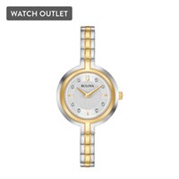 30mm Ladies' Bulova Classic Rhapsody Watch with Silver-Tone Dial and Two-Tone Bracelet