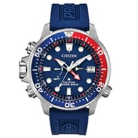 46mm Men's Citizen Eco-Drive Promaster Aqualand Watch with Blue Dial and Blue Strap