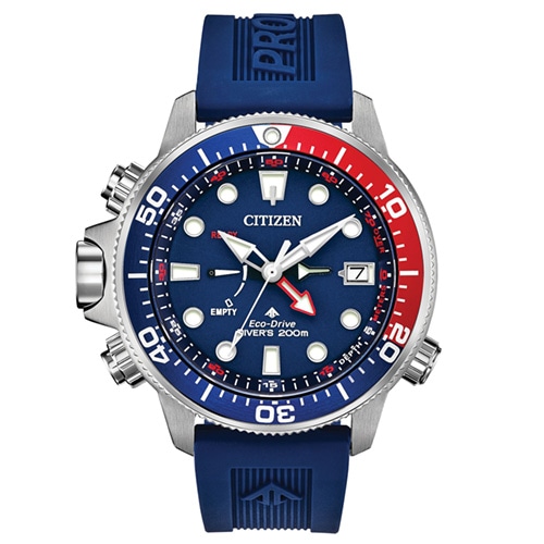 46mm Men's Citizen Eco-Drive® Promaster Aqualand Watch with Blue Dial and Blue Strap -  BN2038-01LV