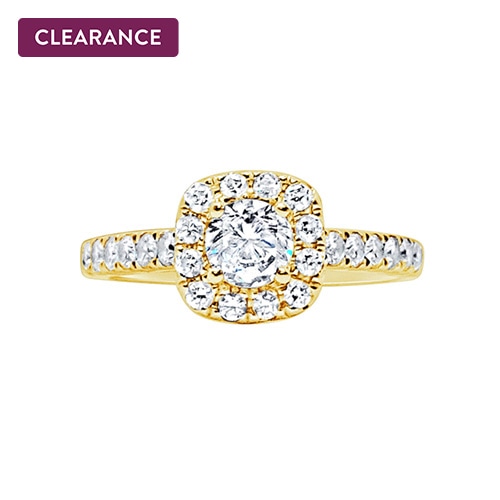 1 1/3 ct. tw. Say I Do Diamond Engagement Ring in 14K Yellow Gold