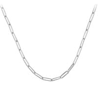 Paper Clip Link 18 Necklace in Sterling Silver