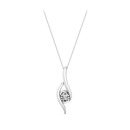 1/8 ct. Diamond Sirena Pendant in 14K White Gold -  Merit Diamond Corp., USI4174WR5J