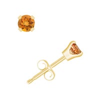 Citrine Stud Earrings in 14K Yellow Gold