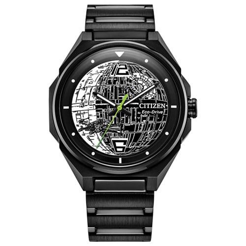 41mm Men's Citizen Eco-Drive® Star Wars Death Star Watch with a Black Dial and Black Bracelet -  BJ6539-50WV