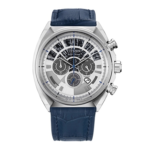 42mm Men's Citizen Eco-Drive® Star Wars & trade; Millennium Falcon Watch with Silver Dial and Blue Strap -  CA4281-00WV