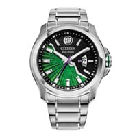 43mm Men's Citizen Eco-Drive Marvel Hulk Watch with Green Dial and Silver-tone Bracelet