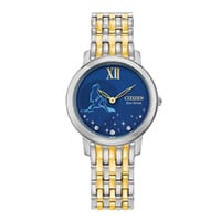 30mm Ladies' Citizen Eco-Drive Disney Ariel Watch with Blue Dial and Two-tone Bracelet