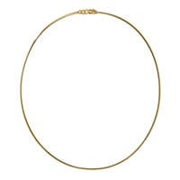 18 Omega Necklace in Sterling Silver with 18K Yellow Gold Plating