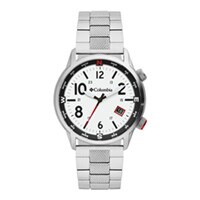 42mm Unisex Columbia Outbacker Watch with a White Dial and Silver-tone Bracelet