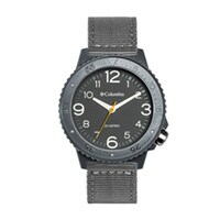 44mm Unisex Columbia Cross Trails Watch with Grey Dial and Grey Nylon Strap