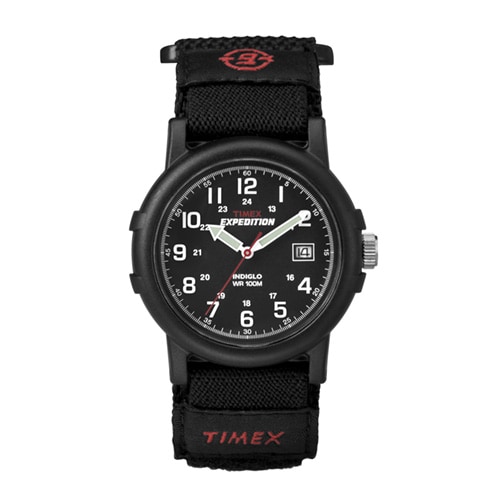 38mm Men's Timex Expedition Camper Watch with Black Dial and Black Nylon Strap -  Bulova, T40011