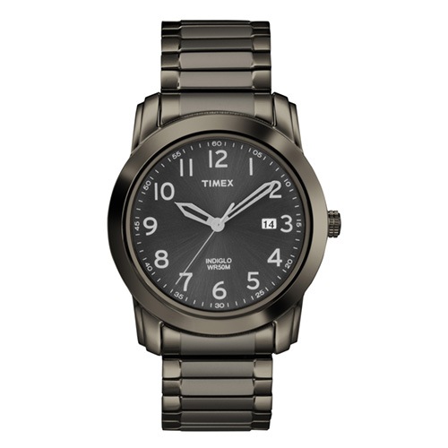 39mm Men's Timex Highland Street Watch with Black Dial and Black Expansion Bracelet -  Bulova, T2P135