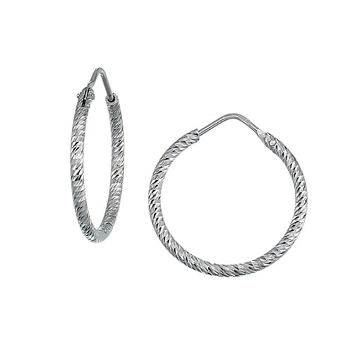 Endless Hoop Earrings in Sterling Silver