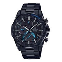 46mm Men's Casio Edifice Watch with Black Dial and Black Bracelet