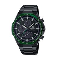 51mm Men's Casio Edifice Watch with Black Dial and Black Bracelet