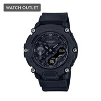 50mm Men's Casio G-Shock Analog-Digital Watch with a Black Dial and Black Resin Strap