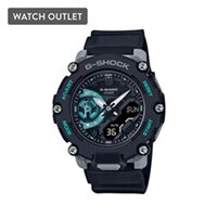 50mm Men's Casio G-Shock Analog-Digital Watch with Black Dial and Black Resin Strap