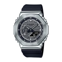 49mm Men's Casio G-Shock Analog-Digital Watch with a Grey Dial and Black Strap