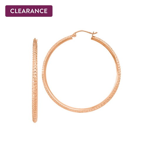 Hoop Earrings in 14K Rose Gold