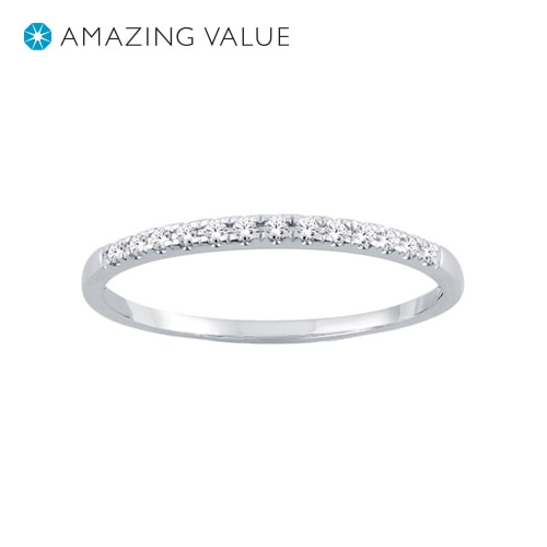 1/10 ct. tw. Diamond Wedding Band in 10K White Gold