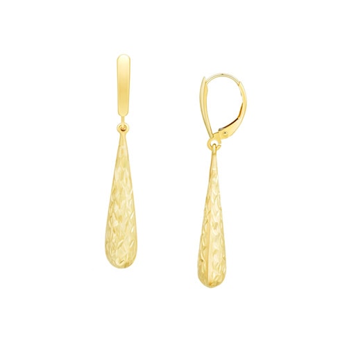 Drop Earrings in 10K Yellow Gold