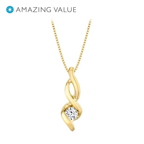 1/8 ct. Diamond Sirena® Pendant in 10K Yellow Gold -  Merit Diamond Corp., JSI4474YR5J