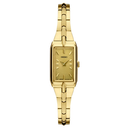 15.5mm Ladies' Seiko Essentials Watch with a Gold-Tone Dial and Gold-Tone Bracelet -  Seiko/Pulsar, SWR048