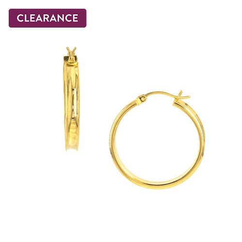 Polished Hoop Earrings in 14K Yellow Gold