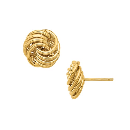 Knot Earrings in 14K Yellow Gold