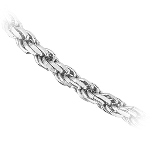 PRIMO Elite Men's 24” Rope Neck Chain, 3.6mm