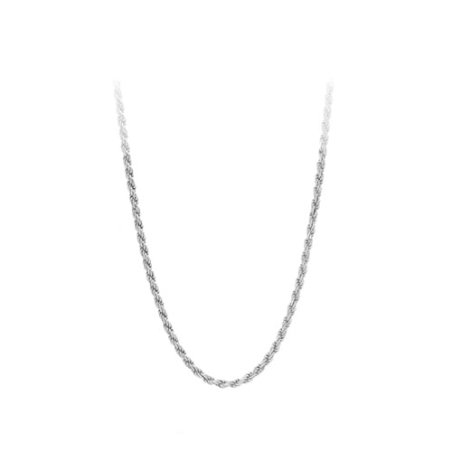 PRIMO Elite Men's 24” Rope Neck Chain in Sterling Silver, 3.6mm