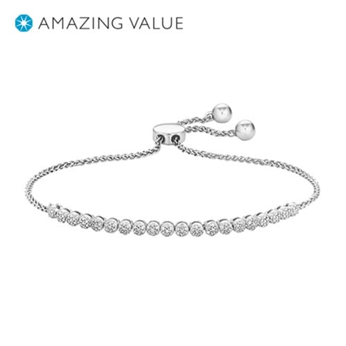 1/4 ct. tw. Diamond Adjustable Bracelet in Sterling Silver 1/4 ct. tw. Diamond Adjustable Bracelet in Sterling Silver