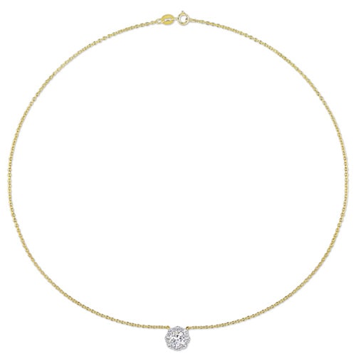 Created White Sapphire 18" Necklace